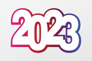 cartel y cartel de feliz año nuevo 2023 vector