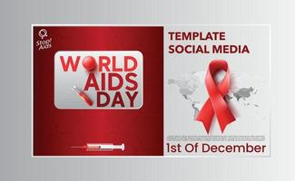 día mundial del sida 1 de diciembre vector