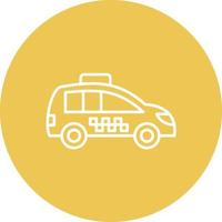 Taxi Line Circle Background Icon vector