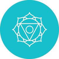 Chakras Line Circle Background Icon vector