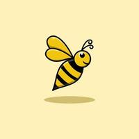 lindo logotipo de abeja vector