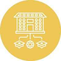Department Line Circle Background Icon vector