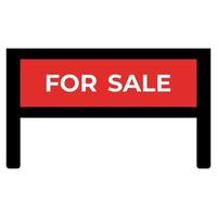 Sale real estate sign. Vector isolated sign