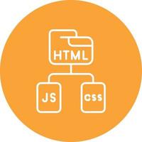 Html Js Css Line Circle Background Icon vector