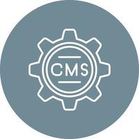 Cms Line Circle Background Icon vector