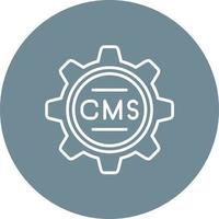 Cms Line Circle Background Icon vector