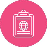 Ecosystem Planning Line Circle Background Icon vector