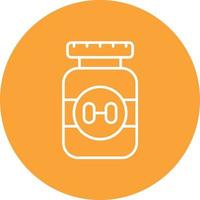 Dieting Pills Line Circle Background Icon vector