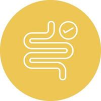 Healthy Guts Line Circle Background Icon vector