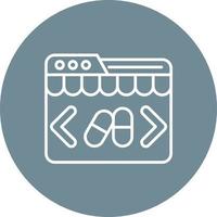 Wide Selection Of Products Line Circle Background Icon vector