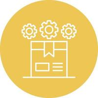 Procedure Package Line Circle Background Icon vector