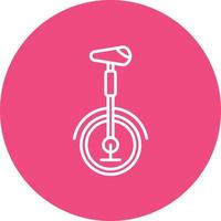 Bicycle Line Circle Background Icon vector