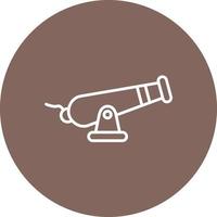 Cannon Line Circle Background Icon vector