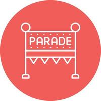 Parade Line Circle Background Icon vector