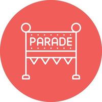 Parade Line Circle Background Icon vector