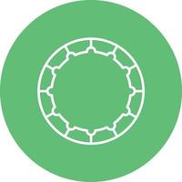 Hoop Line Circle Background Icon vector