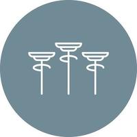 Spinning Plates Line Circle Background Icon vector