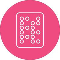 Braille Text Line Circle Background Icon vector