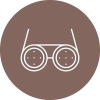 Glasses Blind Line Circle Background Icon vector