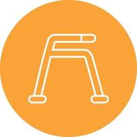 Walker Line Circle Background Icon vector