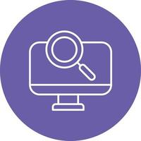 Screen Magnification Line Circle Background Icon vector