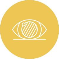 Glaucoma Line Circle Background Icon vector