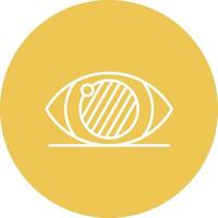 Glaucoma Line Circle Background Icon vector