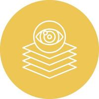 Depth Perception Line Circle Background Icon vector