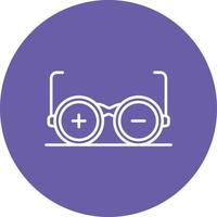 Glasses Prescription Line Circle Background Icon vector