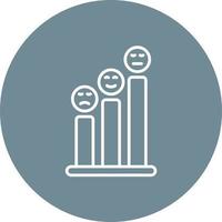 Satisfaction Level Line Circle Background Icon vector