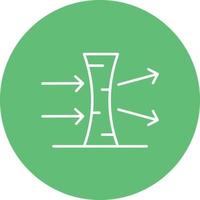 Normal Index Lenses Line Circle Background Icon vector