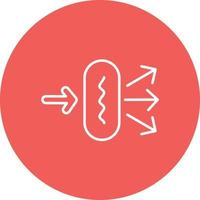 Refraction Line Circle Background Icon vector