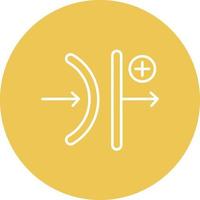 Polarized Line Circle Background Icon vector