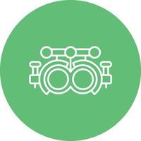 Trial Frame Line Circle Background Icon vector