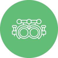 Trial Frame Line Circle Background Icon vector