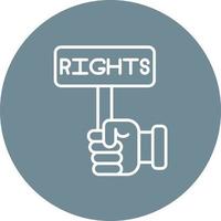 Right To Object Line Circle Background Icon vector