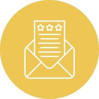 Mail Feedback Line Circle Background Icon vector