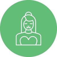 Plus Size Models Line Circle Background Icon vector