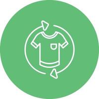 Second Hand Clothes Line Circle Background Icon vector