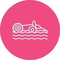 Swamp Buggy Racing Line Circle Background Icon vector