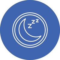Natural Sleep Schedule Line Circle Background Icon vector