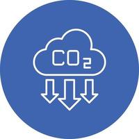 Reduce Co2 Emissions Line Circle Background Icon vector