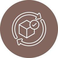 Continuous Delivery Line Circle Background Icon vector