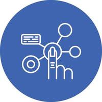 Interaction Line Circle Background Icon vector