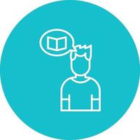 User Stories Line Circle Background Icon vector