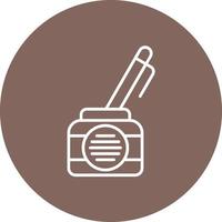 Pen And Ink Line Circle Background Icon vector