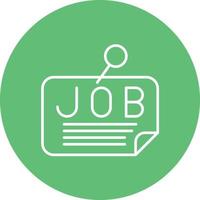 Job Posting Line Circle Background Icon vector