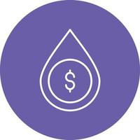 Liquidity Line Circle Background Icon vector