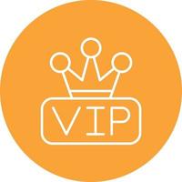 Vip Line Circle Background Icon vector