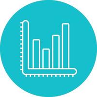 Bar Graph Line Circle Background Icon vector